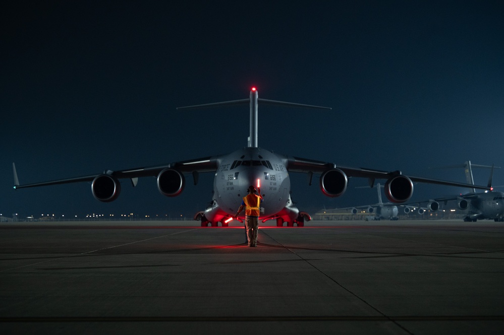 Travis AFB C-17 on deployed operations