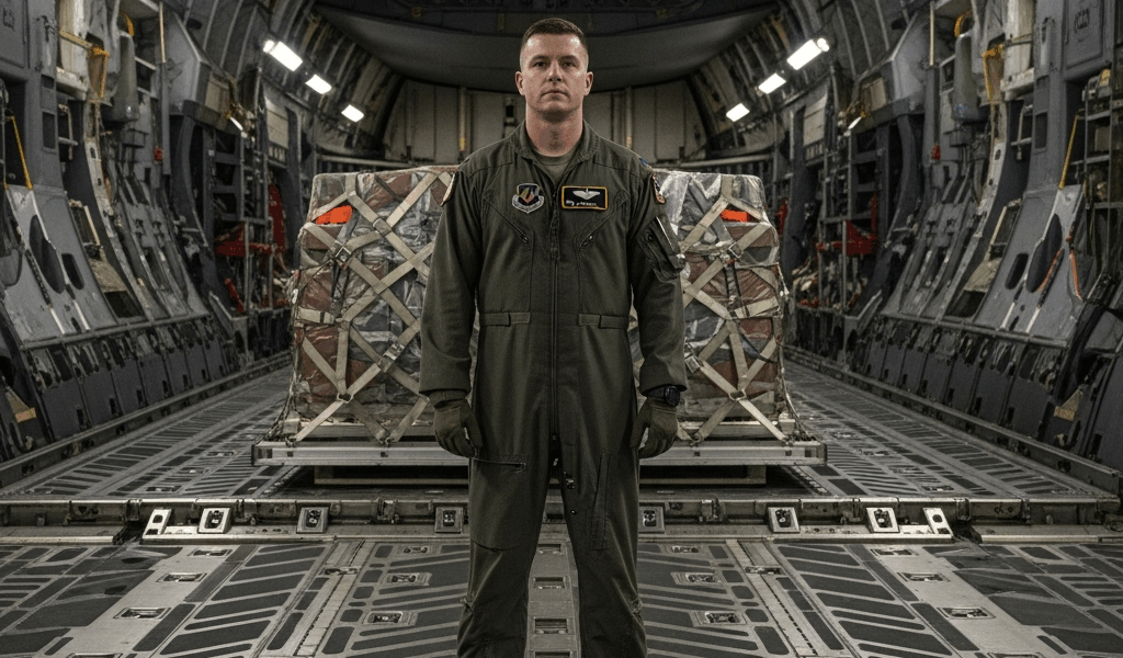 air force loadmaster in flight suit standing in open cargo b 20260413 053507